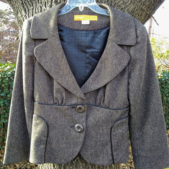 Cynthia Steffe Jackets & Blazers - Cynthia Steffe Brown/Black Cropped Blazer